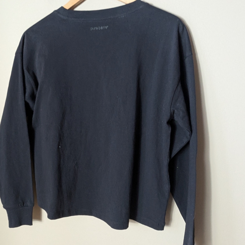 Pure Barre Black Crew Neck Sweatshirt Size XS - Picture 4 of 5